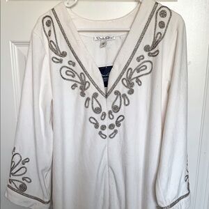 Oscar de la Renta Plush Off White Lounge Robe
Women’s size M